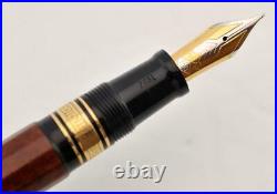 Very Rare Omas Cristoforo Colombo II Le Briarwood Fountain Pen 18k Gold M Nib
