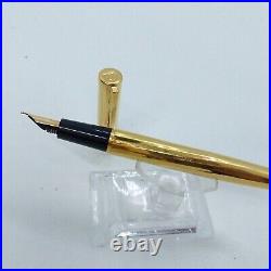 Very Rare Waterman Lady Gold Plated Fountain Pen, 18k Gold Nib, France