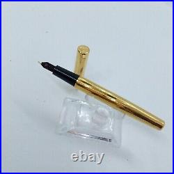 Very Rare Waterman Lady Gold Plated Fountain Pen, 18k Gold Nib, France