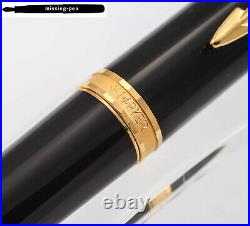 Very rare Parker Premier Cartridges Fountain Pen in Black-Gold with 18K M-nib