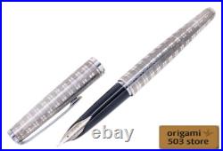 Vintage 1960s Sailor Silver Fountain Pen 18K-WG Fine (F) Nib Rare