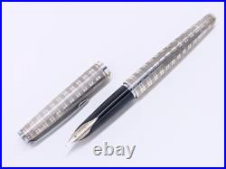 Vintage 1960s Sailor Silver Fountain Pen 18K-WG Fine (F) Nib Rare