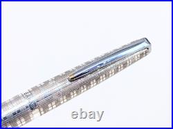 Vintage 1960s Sailor Silver Fountain Pen 18K-WG Fine (F) Nib Rare