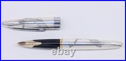 Vintage 1982 Pilot Custom Turu Pattern Fountain Pen -14K Fine (F) Nib Ultra Rare
