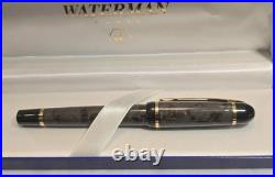 Vintage 1999 Waterman Phileas Grey Marble Rollerball Pen New Old Stock Rare
