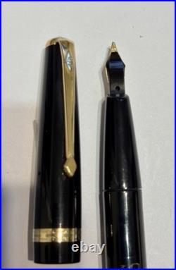 Vintage Conway Stewart 57 Pen & Pencil Set Boxed Rare Open 14ct Gold Nib