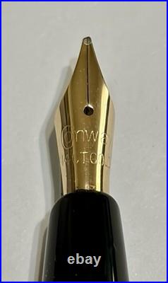 Vintage Conway Stewart 57 Pen & Pencil Set Boxed Rare Open 14ct Gold Nib