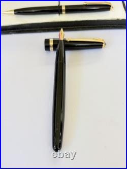 Vintage Conway Stewart 57 Pen & Pencil Set Boxed Rare Open 14ct Gold Nib
