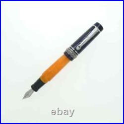 Vintage Delta Dolce Vita Mini Orange Fountain Pen 14K Fine (F) Nib, Rare