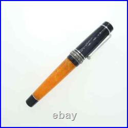 Vintage Delta Dolce Vita Mini Orange Fountain Pen 14K Fine (F) Nib, Rare