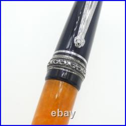 Vintage Delta Dolce Vita Mini Orange Fountain Pen 14K Fine (F) Nib, Rare