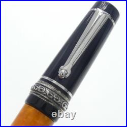 Vintage Delta Dolce Vita Mini Orange Fountain Pen 14K Fine (F) Nib, Rare