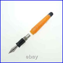 Vintage Delta Dolce Vita Mini Orange Fountain Pen 14K Fine (F) Nib, Rare