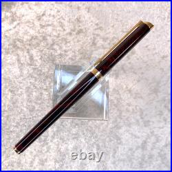 Vintage Dunhill Fountain Pen Gemline Rare Red Flame Lacquer 14K Gold Nib