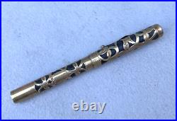 Vintage Edward Todd Gold Filled Overlay Fountain Pen with 3 NY Nib Art Deco Rare