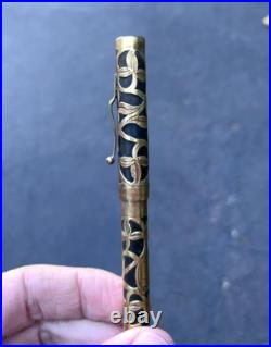 Vintage Edward Todd Gold Filled Overlay Fountain Pen with 3 NY Nib Art Deco Rare