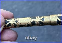 Vintage Edward Todd Gold Filled Overlay Fountain Pen with 3 NY Nib Art Deco Rare