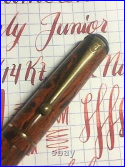 Vintage Macniven Cameron Waverly Junior Fountain Pen w Rare 14K Gold Flex Nib