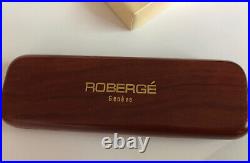 Vintage NEW Roberge Geneve Swiss Wood Ballpoint Pen & Case