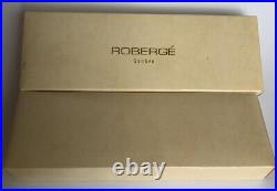Vintage NEW Roberge Geneve Swiss Wood Ballpoint Pen & Case