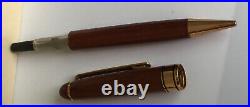 Vintage NEW Roberge Geneve Swiss Wood Ballpoint Pen & Case