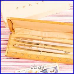 Vintage Parker 51 Flighter Mki Fountain Pen Pencil Box-set New Old Stock Rare