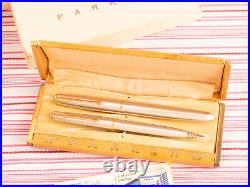 Vintage Parker 51 Flighter Mki Fountain Pen Pencil Box-set New Old Stock Rare