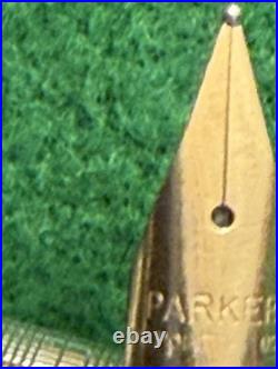 Vintage Parker 75 Ecossais Plaid Fountain Pen Solid 14K Gold Nib USA Rare