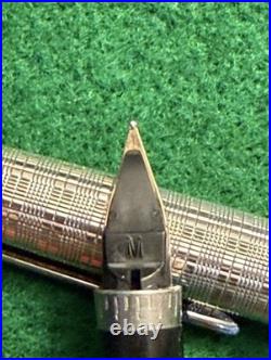 Vintage Parker 75 Ecossais Plaid Fountain Pen Solid 14K Gold Nib USA Rare