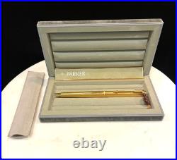 Vintage Parker Premier 23K Gold Plate Grain d'Orge Ball Pen, Rare, circa 1985 Vintage Parker Premier 23K Gold Plate Grain d'Orge Ball Pen, Rare, circa 1985