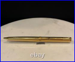 Vintage Parker Premier 23K Gold Plate Grain d'Orge Ball Pen, Rare, circa 1985 Vintage Parker Premier 23K Gold Plate Grain d'Orge Ball Pen, Rare, circa 1985