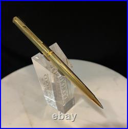 Vintage Parker Premier 23K Gold Plate Grain d'Orge Ball Pen, Rare, circa 1985 Vintage Parker Premier 23K Gold Plate Grain d'Orge Ball Pen, Rare, circa 1985
