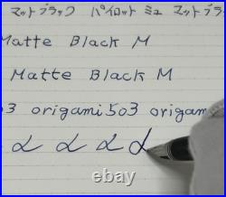 Vintage Pilot Myu Short Matte Black H775 Fountain Pen Medium Nib, Super Rare
