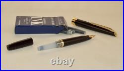 Vintage Platinum Japan 18 Inlaid Model Pocket Fountain Pen 18k Gold Nib Rare
