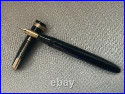 Vintage Platinum Japanese Eyedropper Black Urushi fountain pen 14k Nib Rare