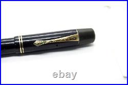 Vintage RARE BIG PEN Melbi Transparent 44 EF Fountain Pen with 14kt Gold Nib