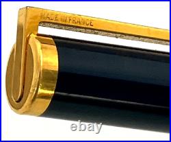 Vintage RARE ST Dupont Dark Blue Fountain Pen 18k Gold Nib with Original Box EXCEL