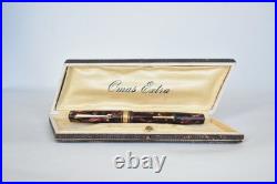 Vintage Rare 1930s Omas Extra Lever Filler Marbled Fountain Pen 14K Gold Nib