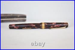 Vintage Rare 1930s Omas Extra Lever Filler Marbled Fountain Pen 14K Gold Nib