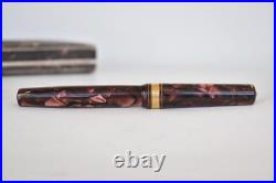 Vintage Rare 1930s Omas Extra Lever Filler Marbled Fountain Pen 14K Gold Nib