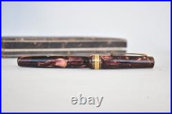 Vintage Rare 1930s Omas Extra Lever Filler Marbled Fountain Pen 14K Gold Nib