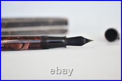Vintage Rare 1930s Omas Extra Lever Filler Marbled Fountain Pen 14K Gold Nib