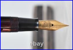 Vintage Rare 1930s Omas Extra Lever Filler Marbled Fountain Pen 14K Gold Nib