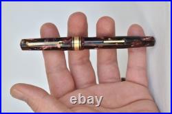 Vintage Rare 1930s Omas Extra Lever Filler Marbled Fountain Pen 14K Gold Nib