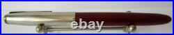 Vintage Rare Burgundy Used China Fountain Pen Hero 120 With 12k Gold Nib # 433