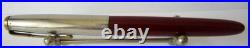 Vintage Rare Burgundy Used China Fountain Pen Hero 120 With 12k Gold Nib # 433