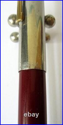 Vintage Rare Burgundy Used China Fountain Pen Hero 120 With 12k Gold Nib # 433