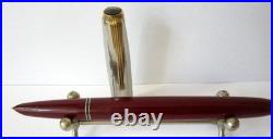 Vintage Rare Burgundy Used China Fountain Pen Hero 120 With 12k Gold Nib # 433