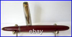 Vintage Rare Burgundy Used China Fountain Pen Hero 120 With 12k Gold Nib # 433