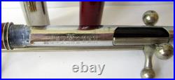 Vintage Rare Burgundy Used China Fountain Pen Hero 120 With 12k Gold Nib # 433